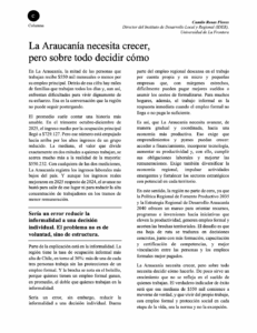 La Araucanía necesita crecer, pero sobre todo decidir cómo